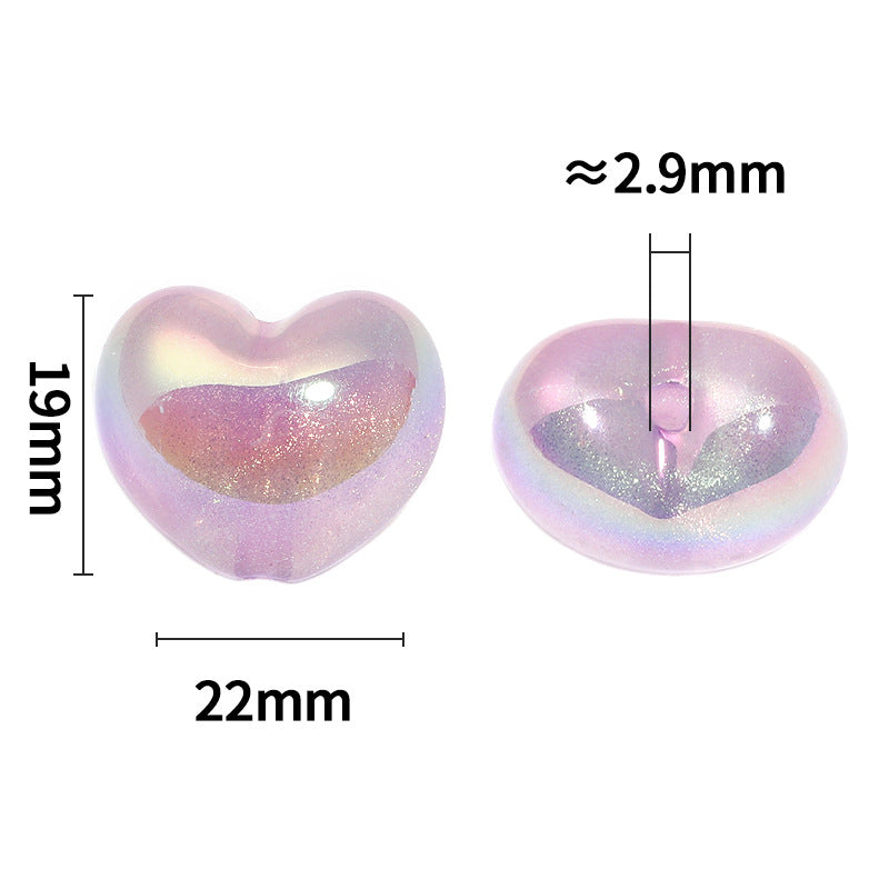 Wholesale 100pcs Luminous fat love acrylic beads